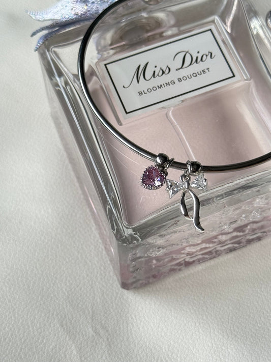 hearty ribbon cuff bangle