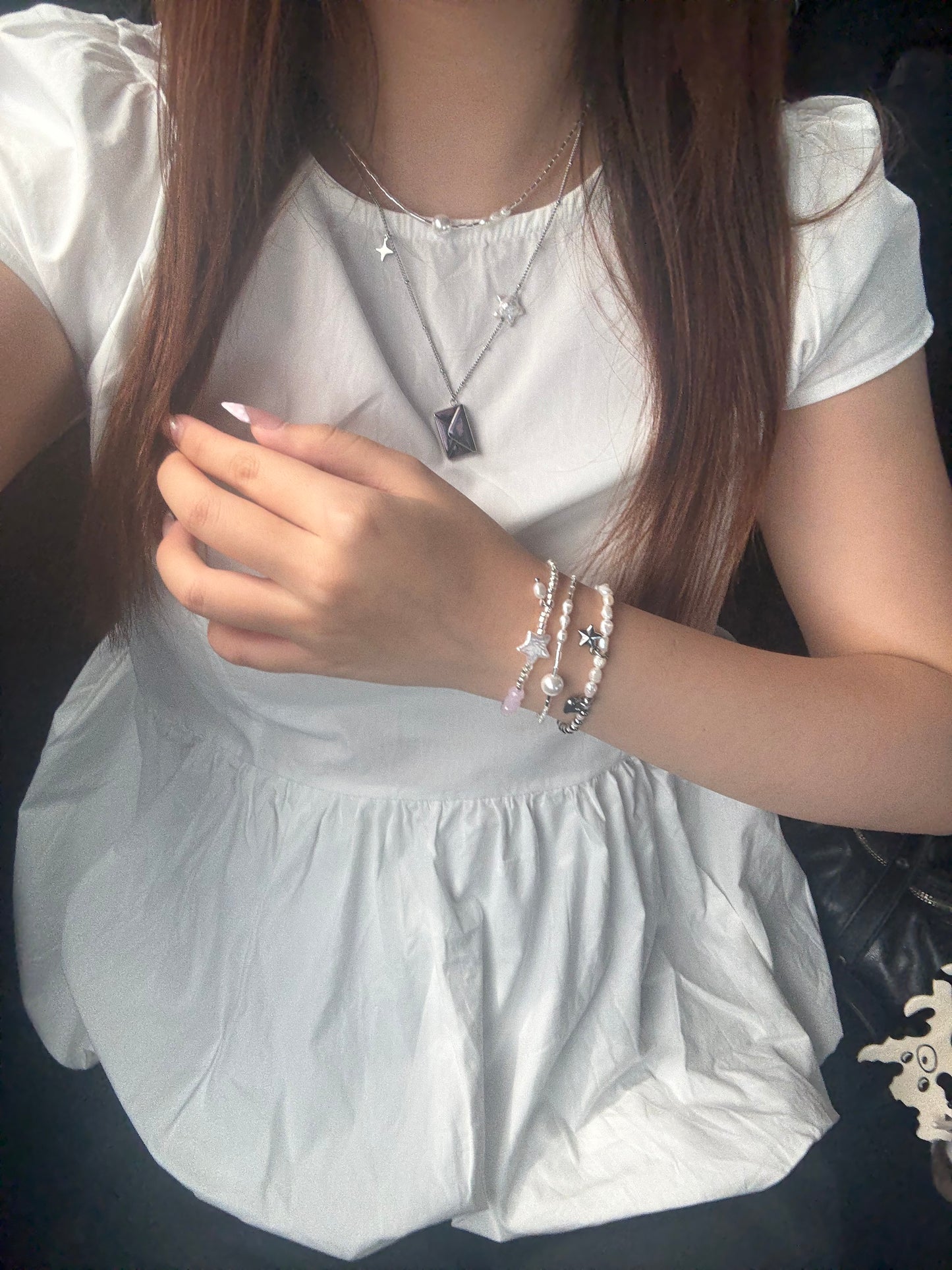 luna shell pearls necklace