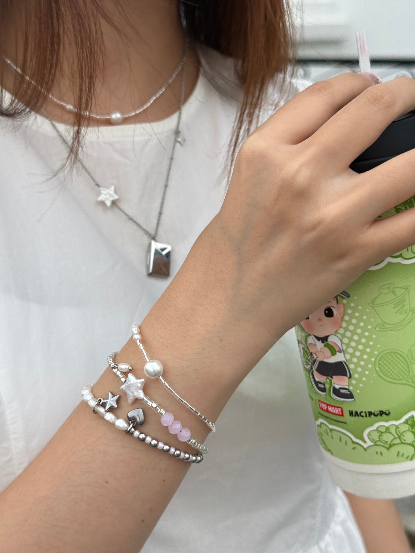 luna shell pearls bracelet