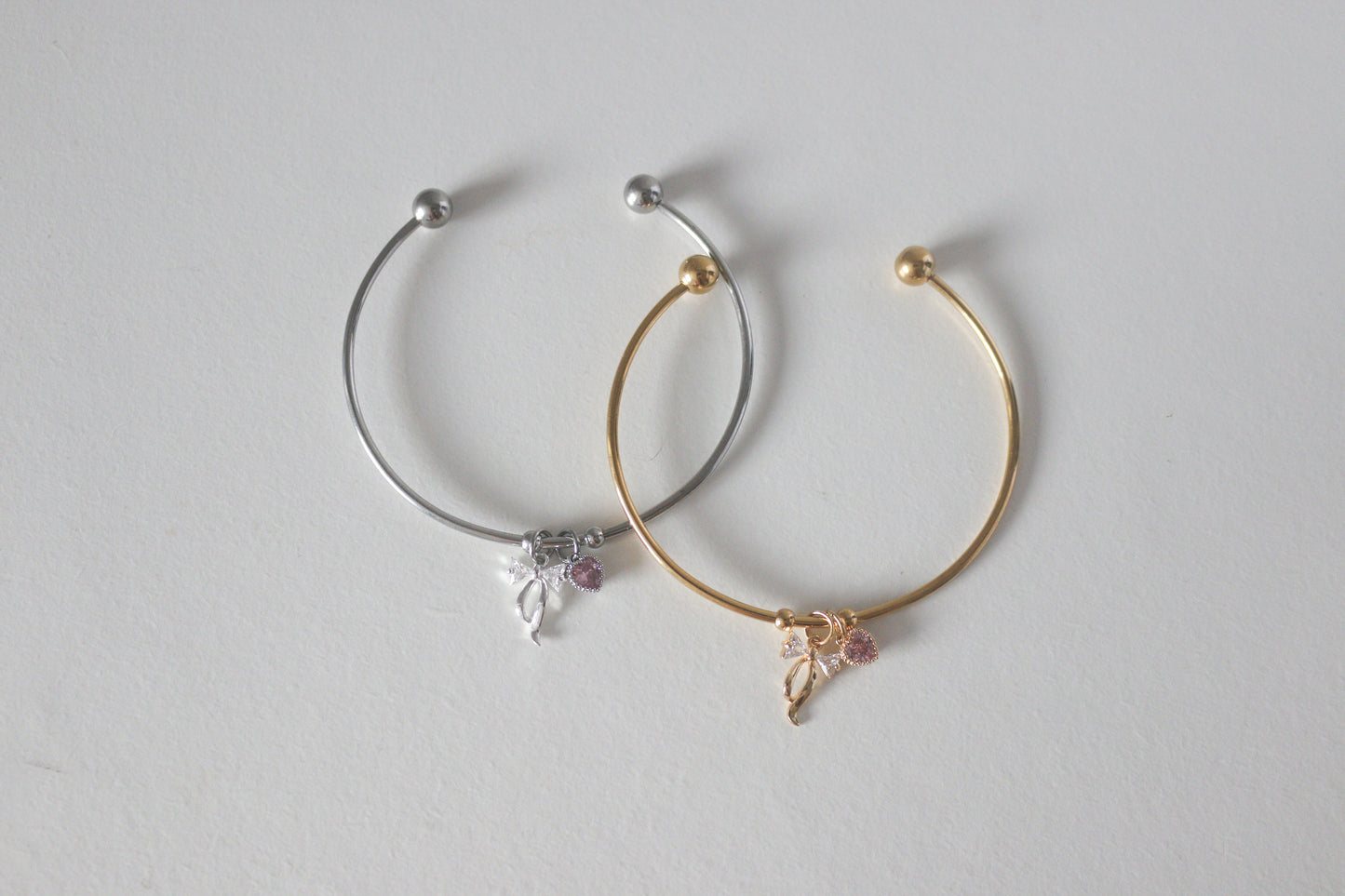 hearty ribbon cuff bangle