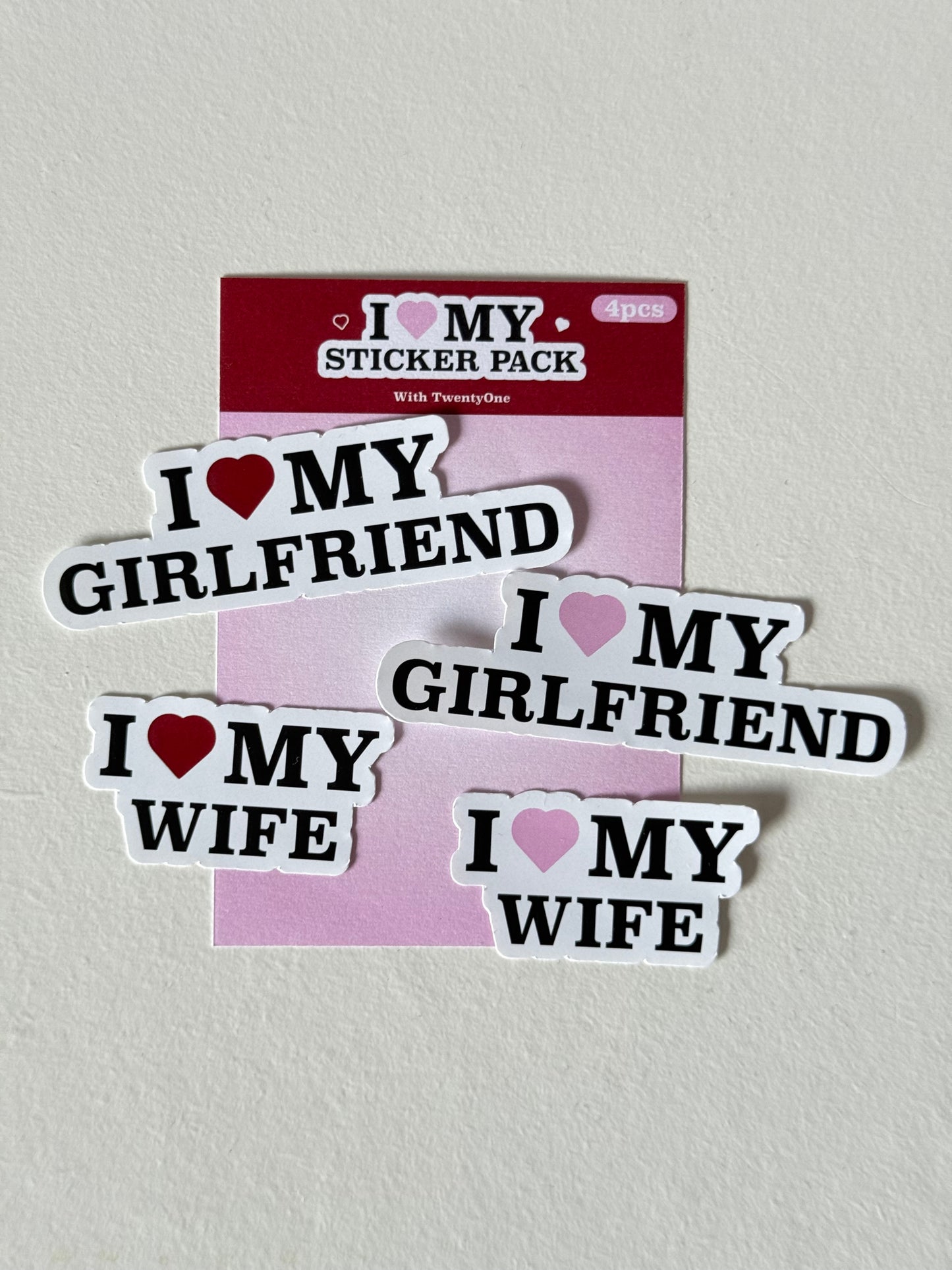 'I love my' sticker pack