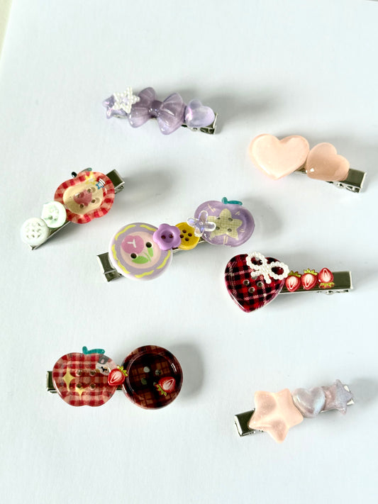 resin hair clips