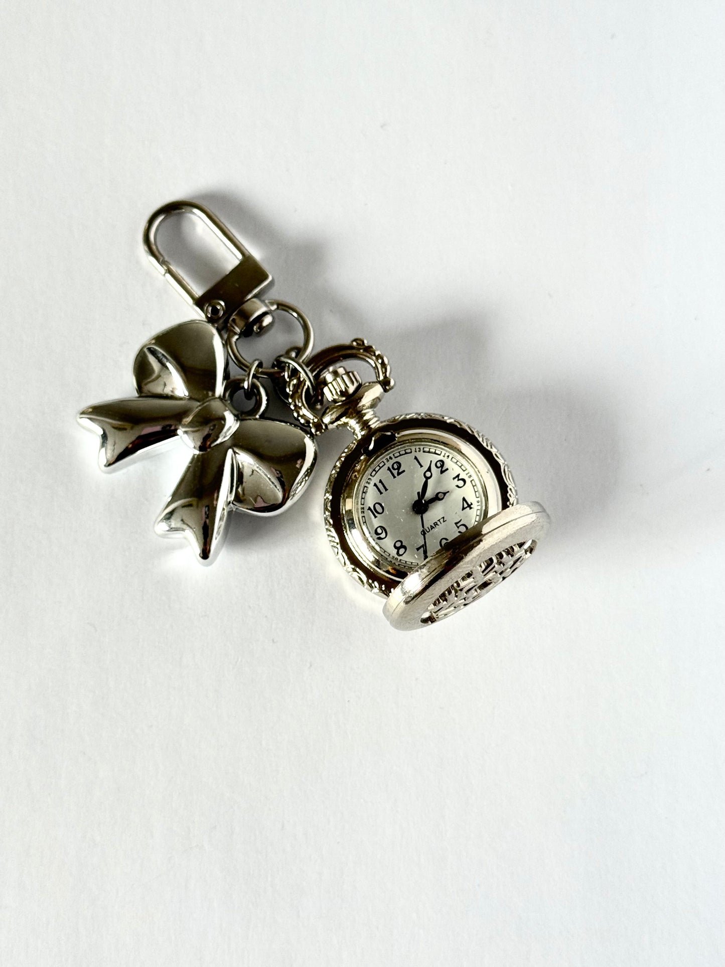 mini clock keyring