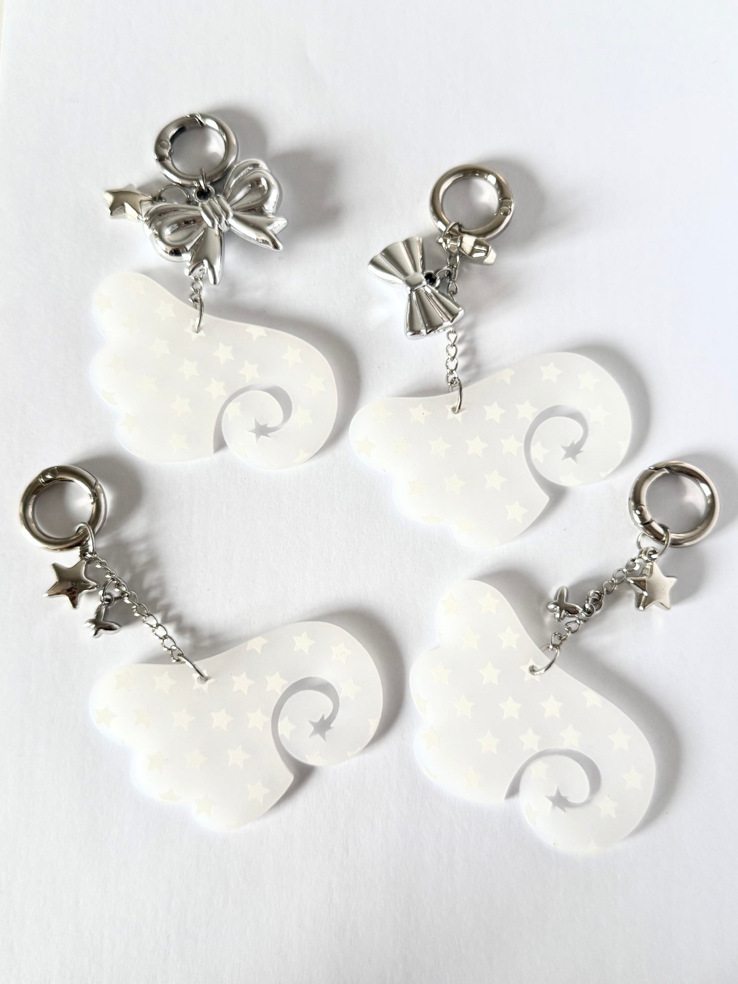angel wings keyring