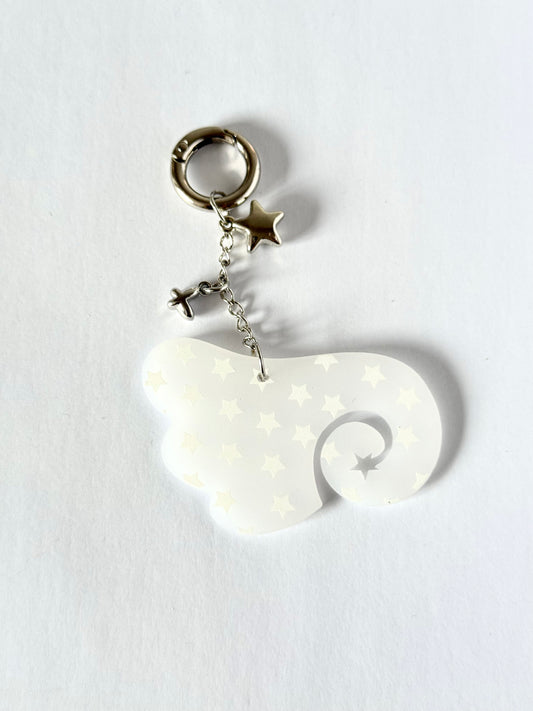 angel wings keyring