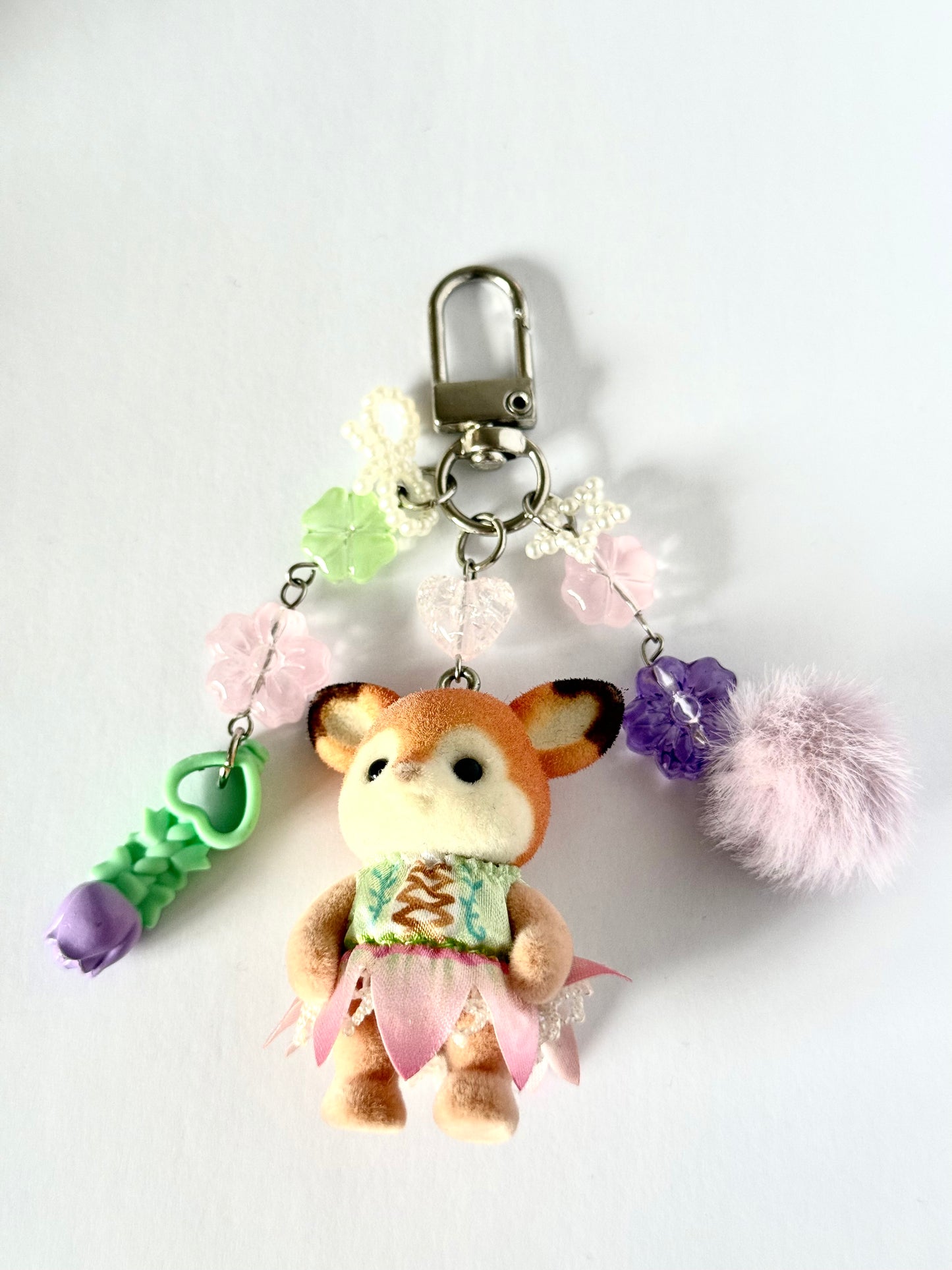 sylvanian families keyring ( pinks and purples)
