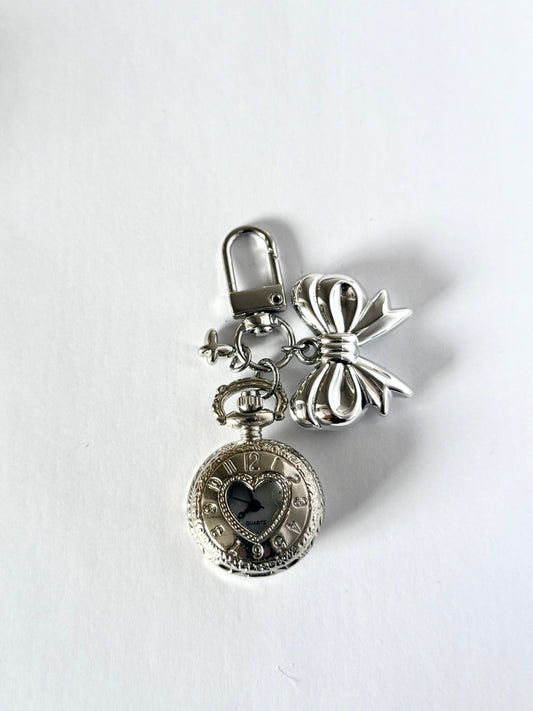 mini clock keyring