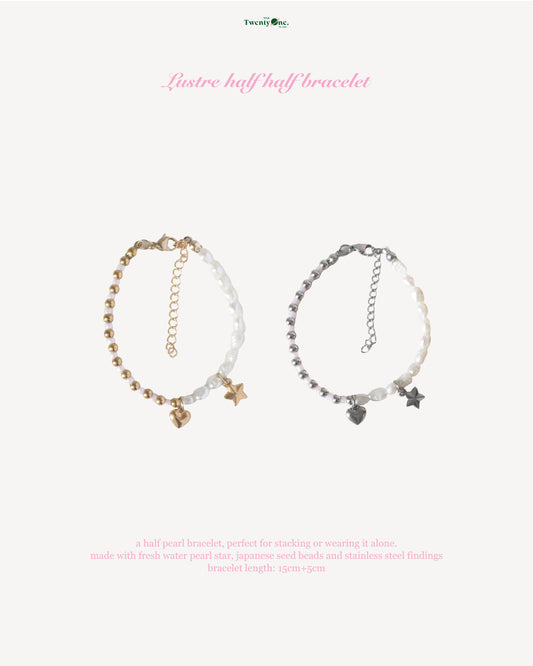 lustre half half bracelet