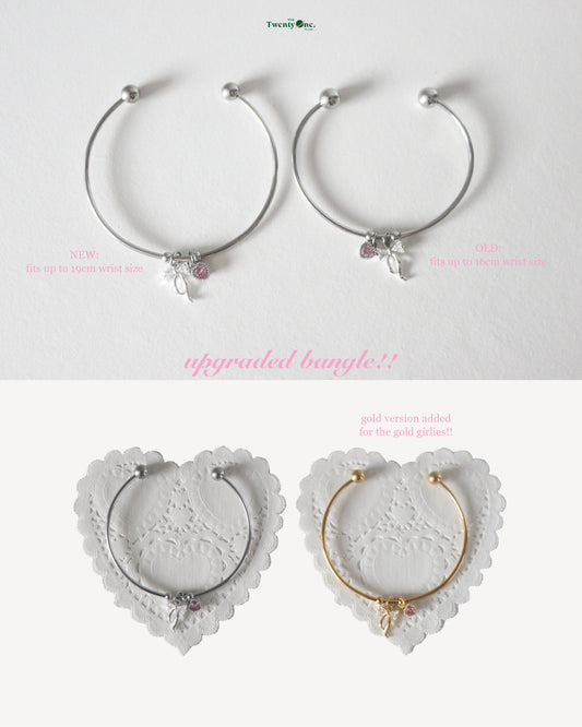 hearty ribbon cuff bangle