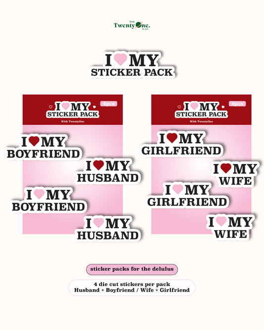 'I love my' sticker pack