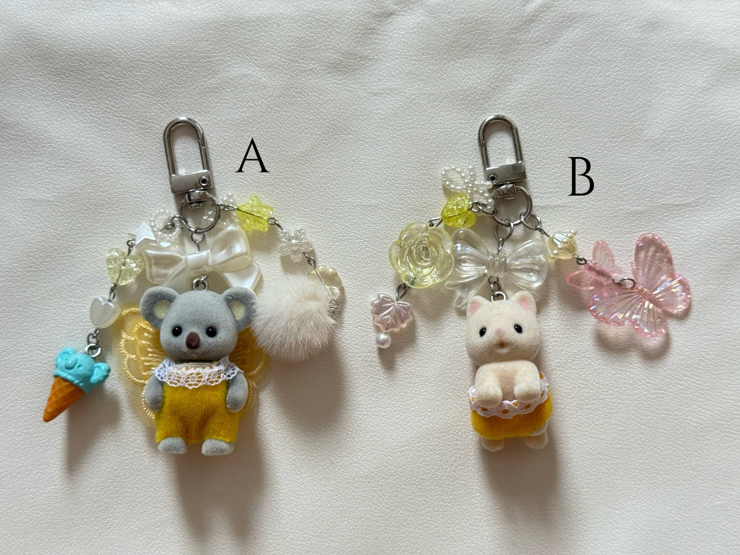 sylvanian families keyring (koala & silk cat)