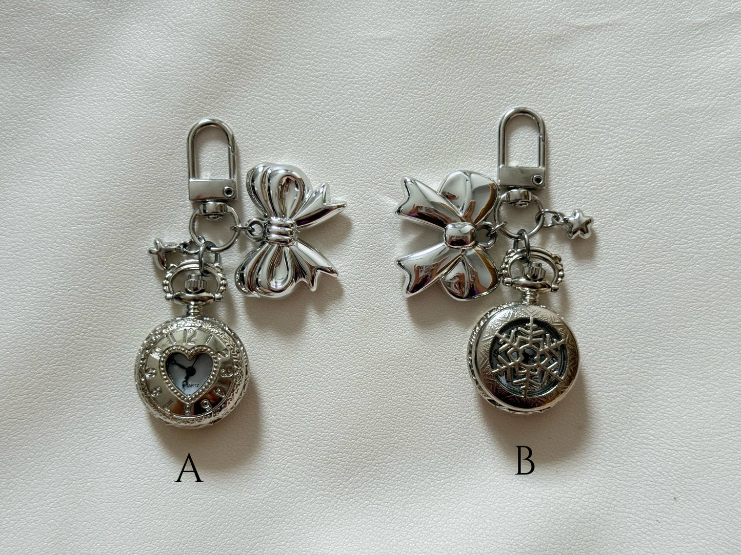 mini clock keyring