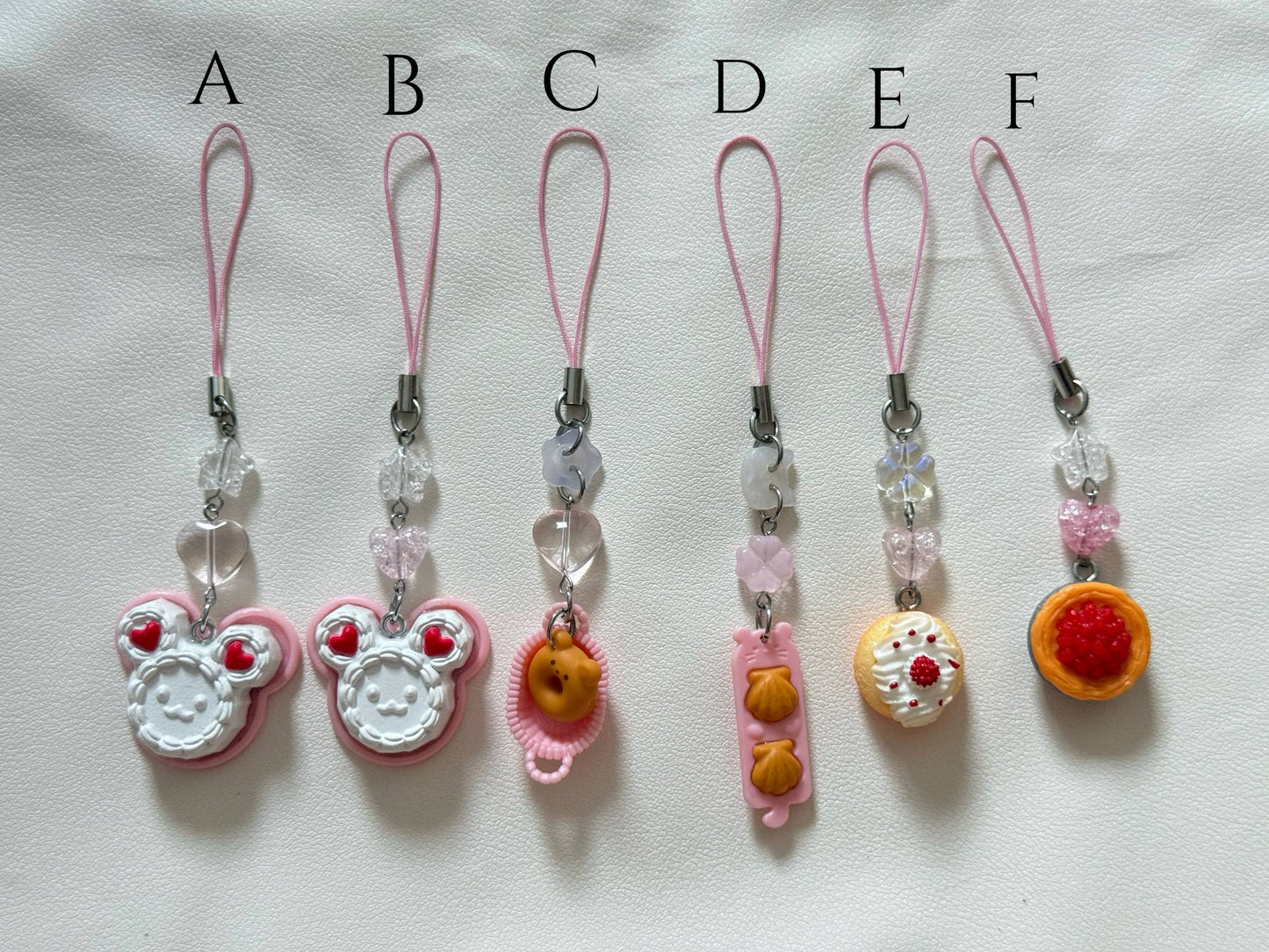 mini food phone charms